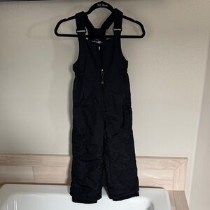 Stylish Black Kids One Piece Ski bib overalls